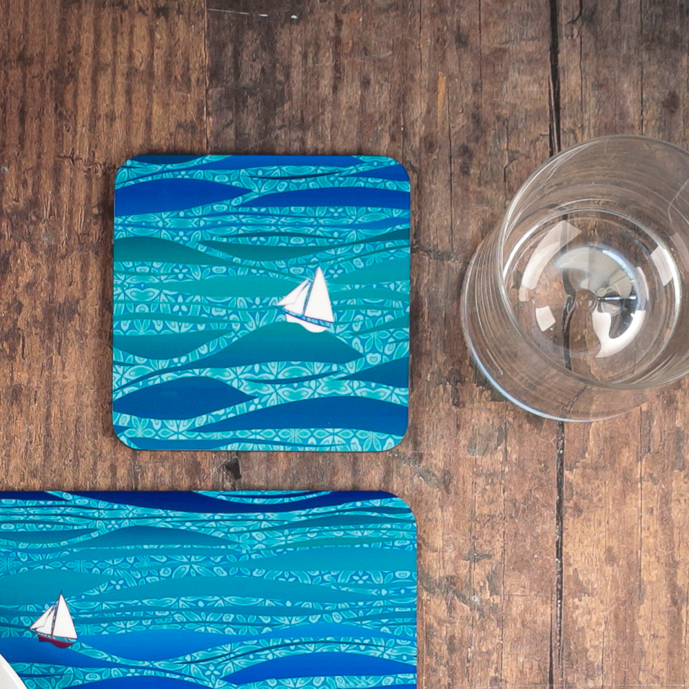 Caribbean Sailing 'Three Boats' Placemat DoodlePippin