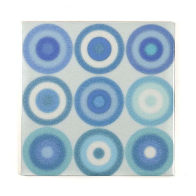 Turquoise Blue Circles Tile