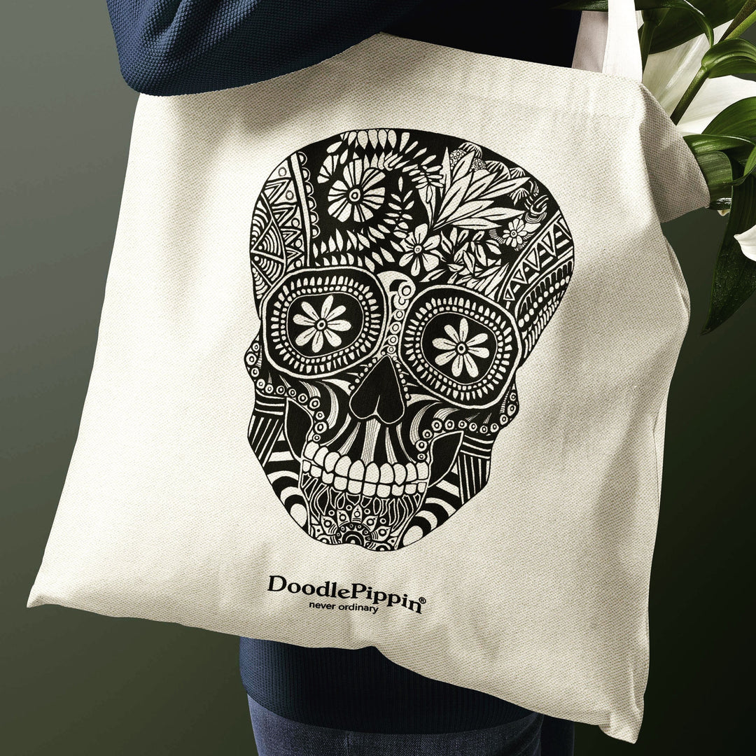 Day of the Dead Skull Tote Bag