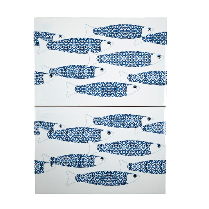 SALE SECONDS - 5x Marineblau Ocean Shoal - Randversion - Große rechteckige Fliesen - 30x20cm