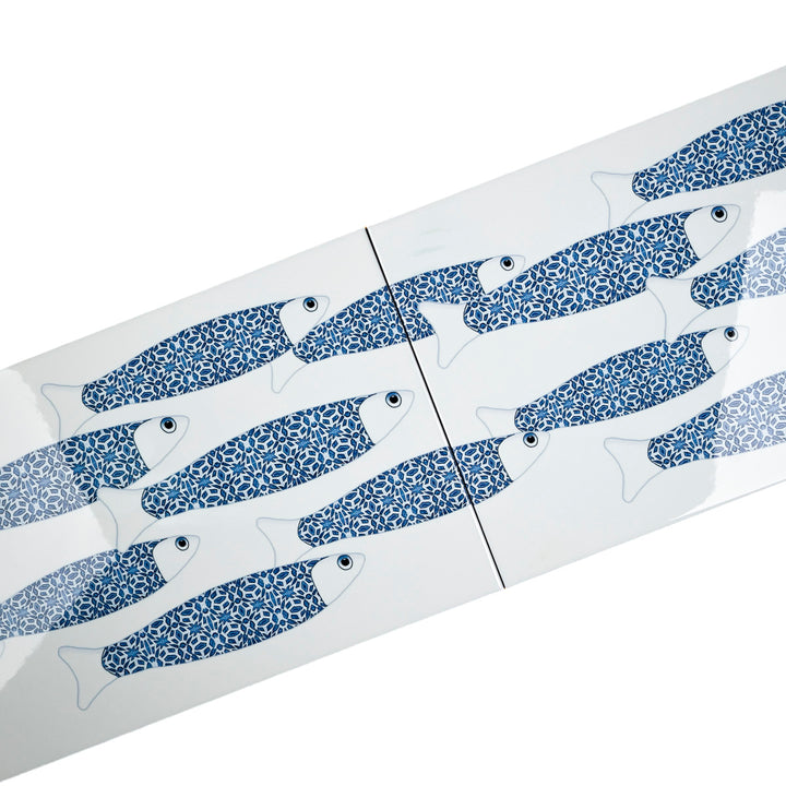 SALE SECONDS - 5x Marineblau Ocean Shoal - Randversion - Große rechteckige Fliesen - 30x20cm