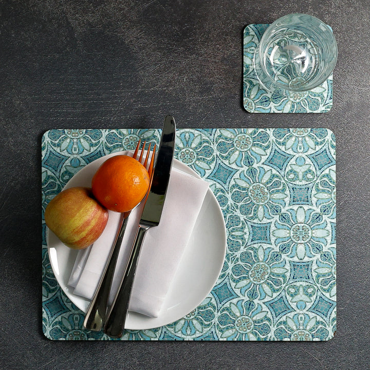 Pomegranate Placemat - Turquoise Teal