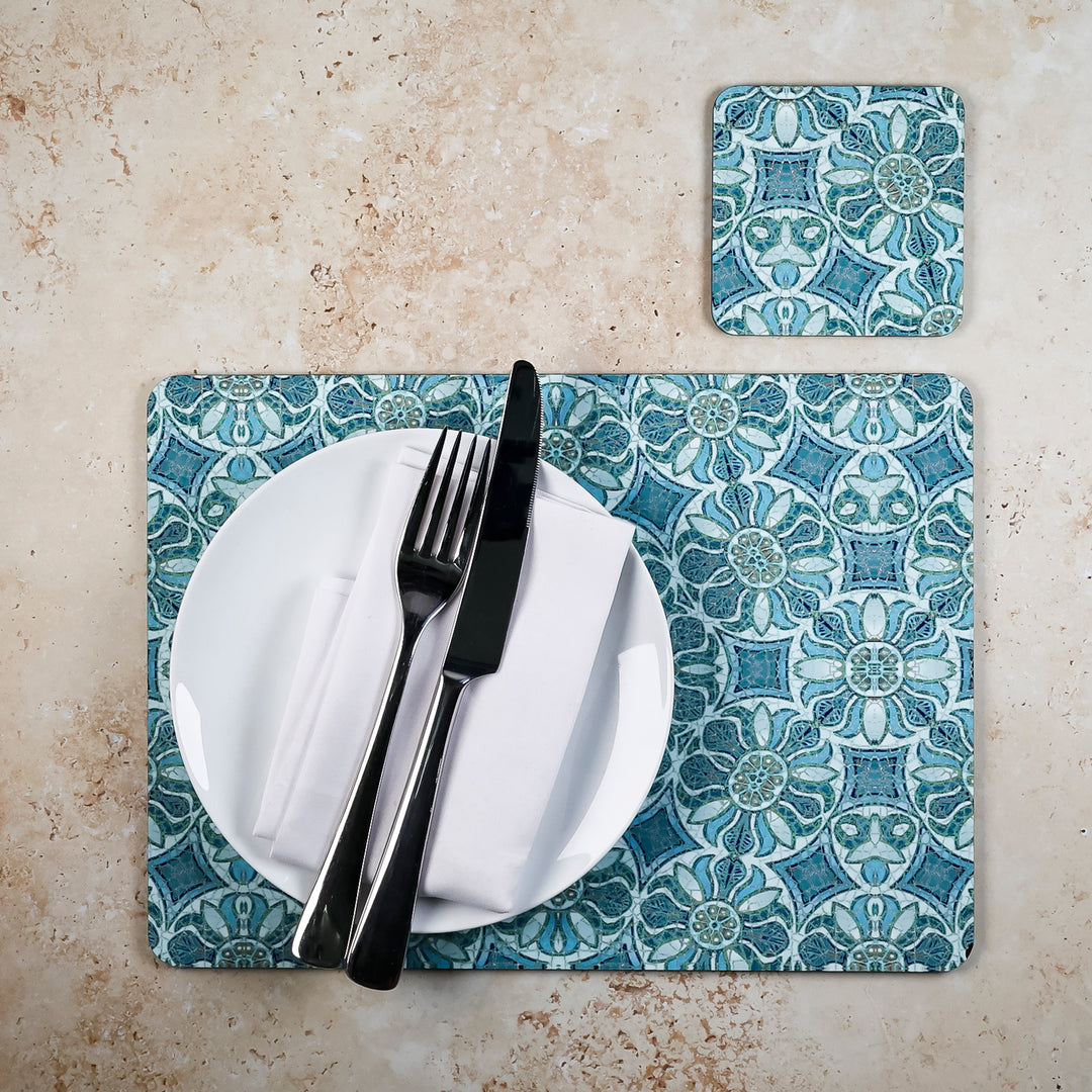 Pomegranate Placemat - Turquoise Teal
