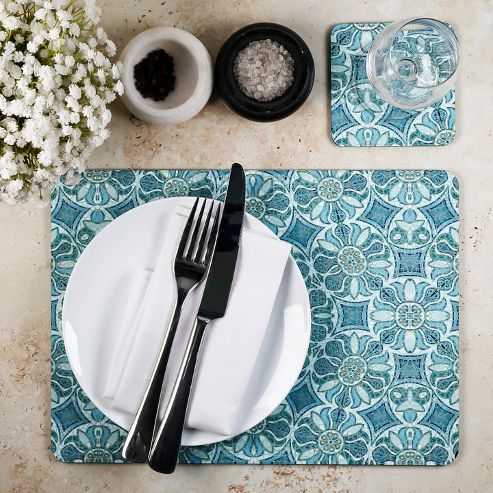 Pomegranate Placemat - Turquoise Teal