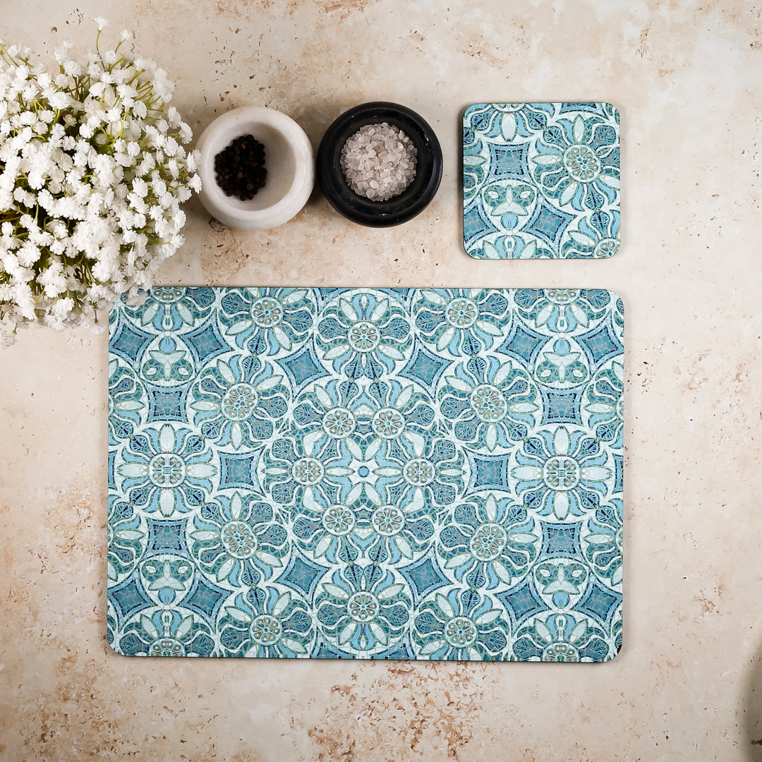 Pomegranate Placemat - Turquoise Teal