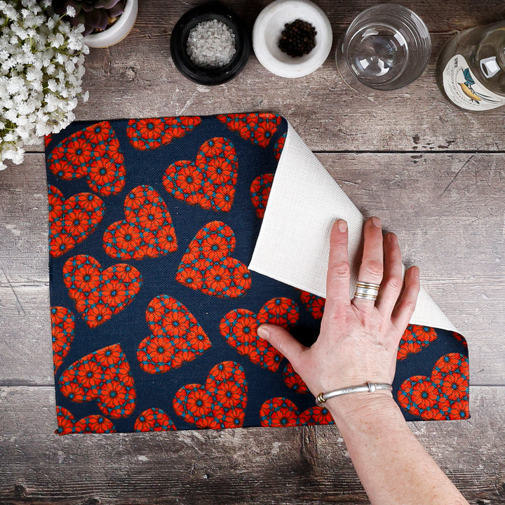 Moroccan Hearts Fabric Placemat