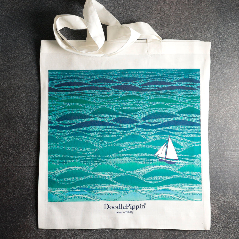 SALE Caribbean Sailing Shopping Bag - Lightweight foldaway tote