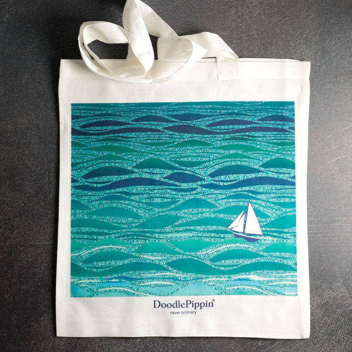 SALE Caribbean Sailing Shopping Bag - Lightweight foldaway tote