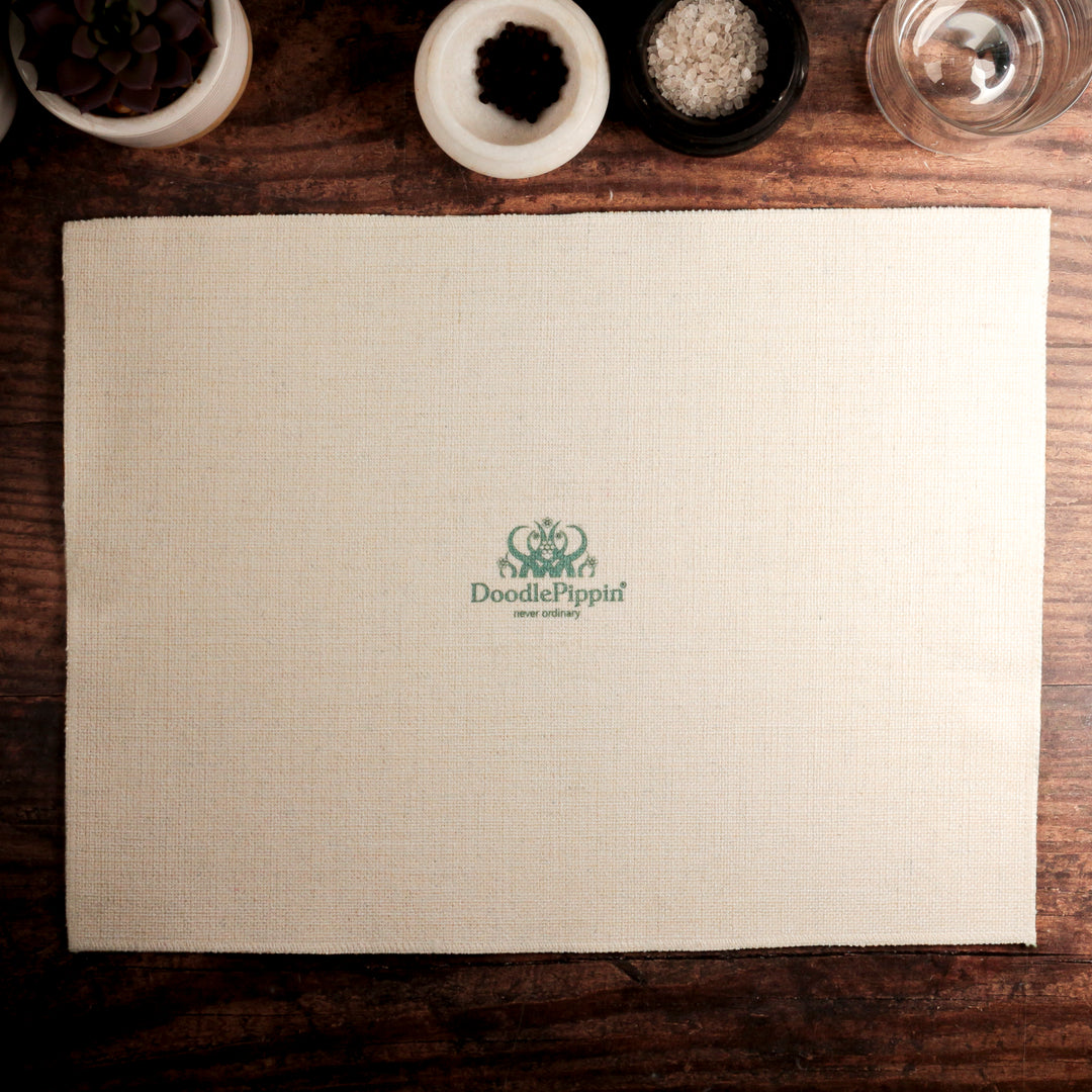 Orange Ochre Cream Linen-feel Placemats