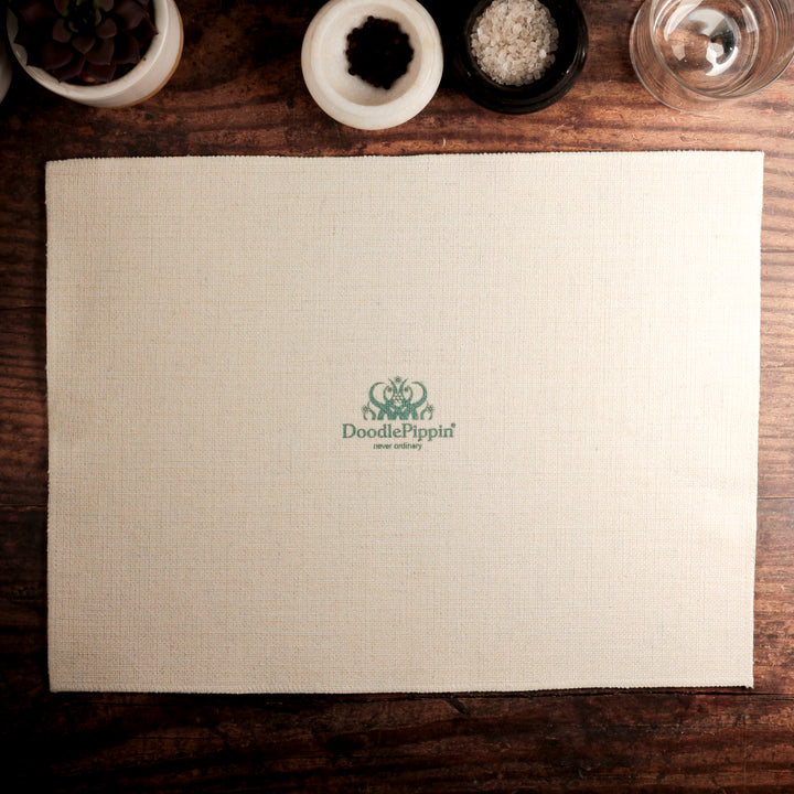Orange Ochre Cream Linen-feel Placemats
