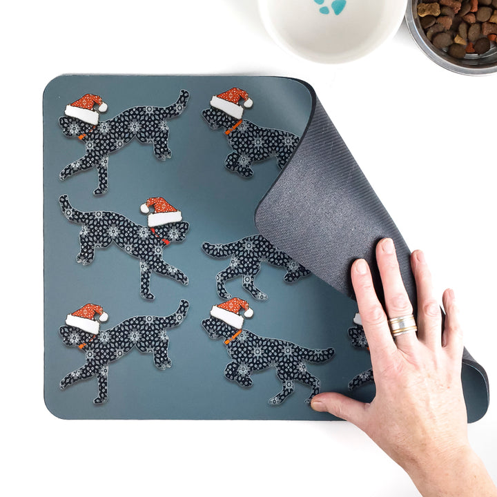 SALE Christmas Cockapoo Large Pet Food Mat