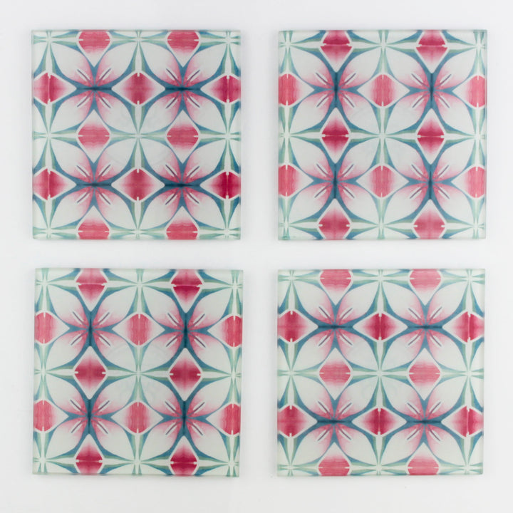 Arbeitsschutzauflage mit Jasminblütenmuster (Rosa)