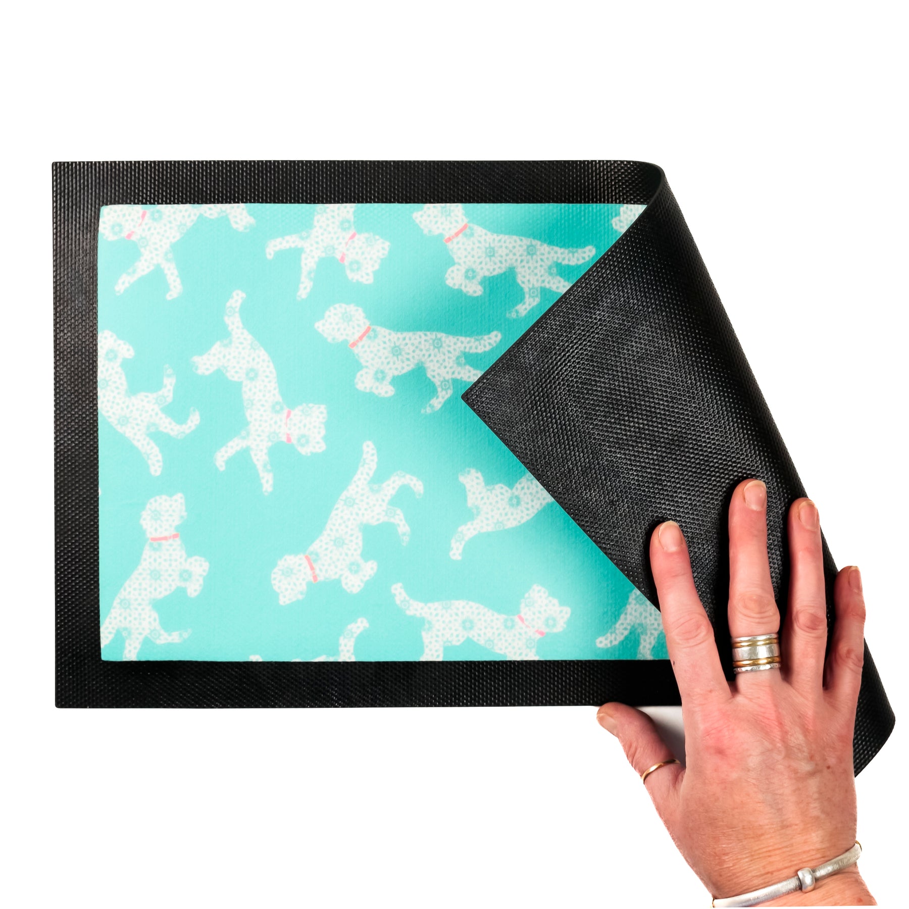 Cockapoo Pet Food Mat - Blue Pink White – DoodlePippin