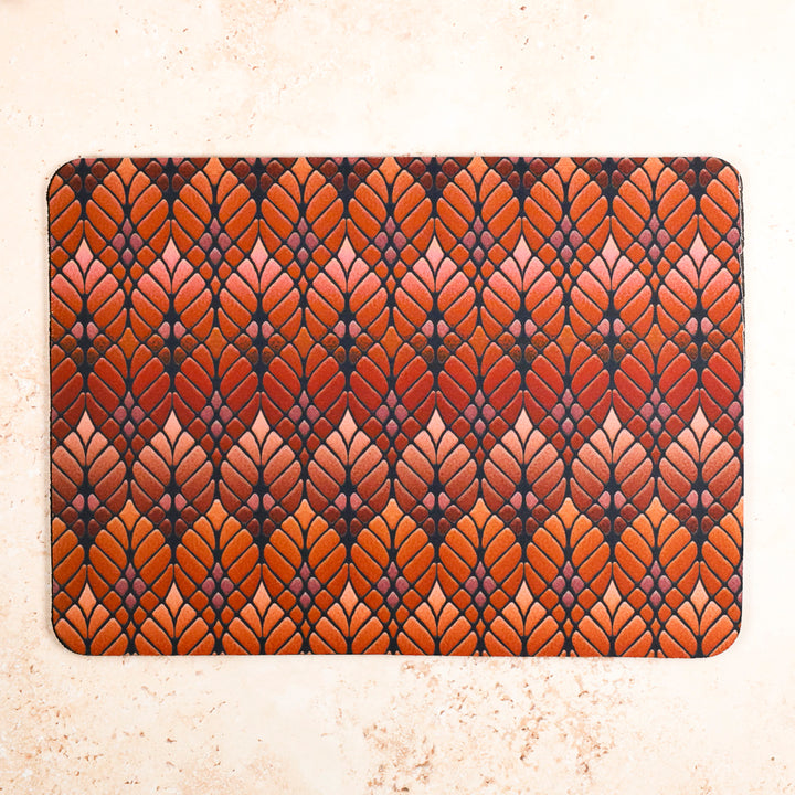 Tapis de souris / Tapis de jeu Renard Orange Fleur
