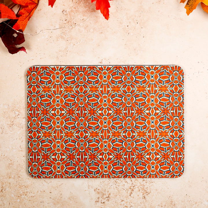 Orange Fuchs Blume Mauspad / Gaming-Mauspad