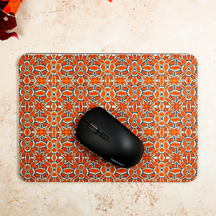 Orange Fuchs Blume Mauspad / Gaming-Mauspad