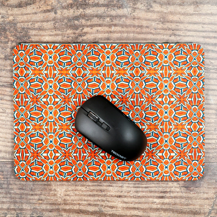 Orange Fuchs Blume Mauspad / Gaming-Mauspad
