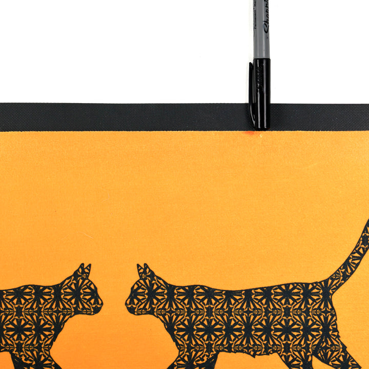PROMO - Set de table pour animaux « Facing Cats » – Jaune