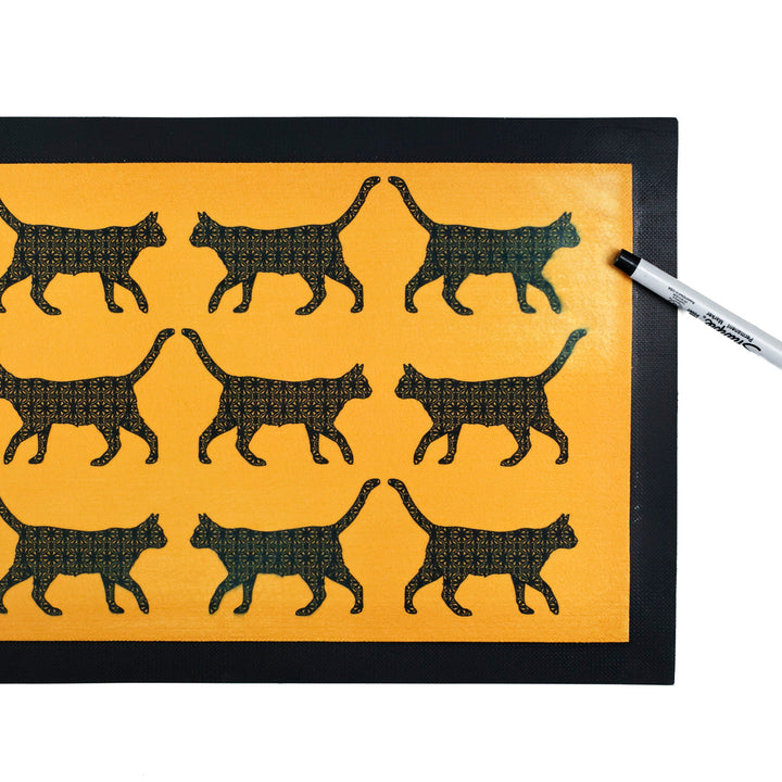 ZWEITE WAHL - Haustier-Platzdeckchen „Facing Cats“ – Gelb