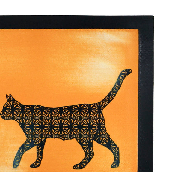 PROMO - Set de table pour animaux « Facing Cats » – Jaune