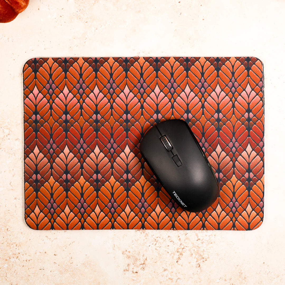 Tapis de souris / Tapis de jeu Renard Orange Fleur