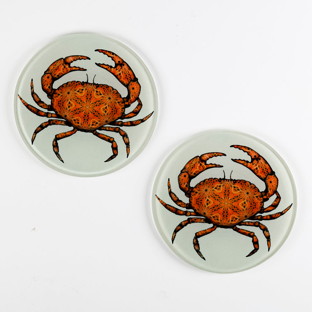 Crab on Light Grey - Chopping Board (circular)