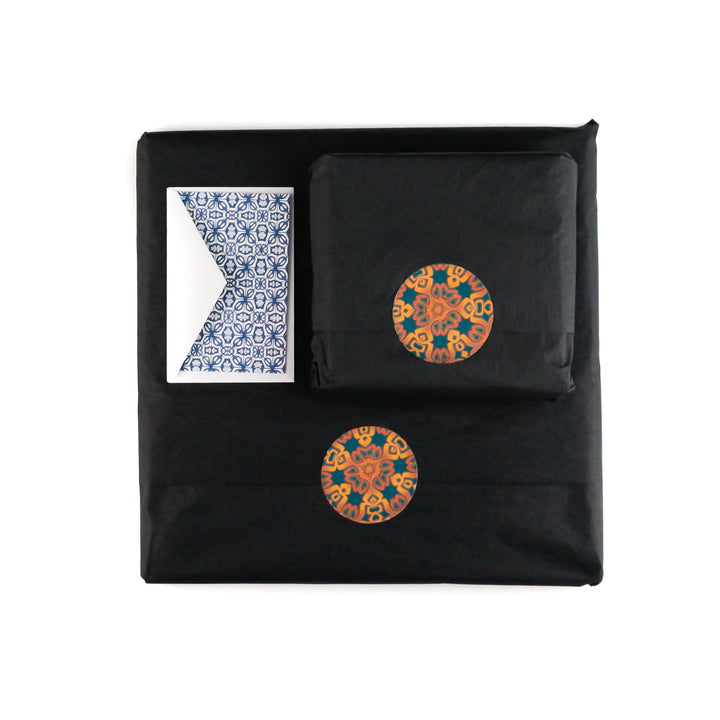 Blue Turkish Flower Chopping Board - Delicate Blue Grey