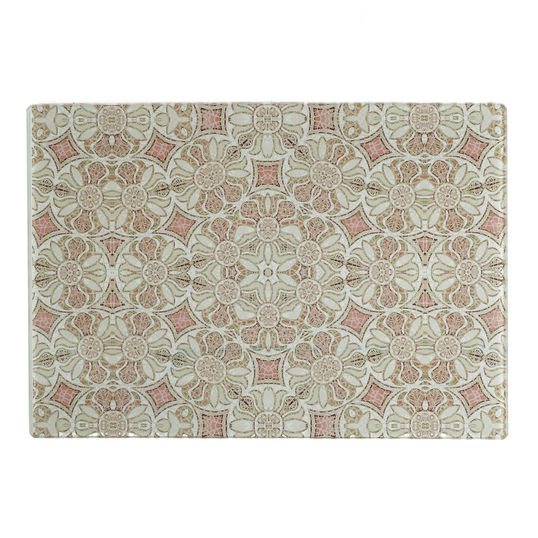 SALE SECOND - Small Pomegranate Worktop Protector - Pink &amp; Grey (20 x 28cm)