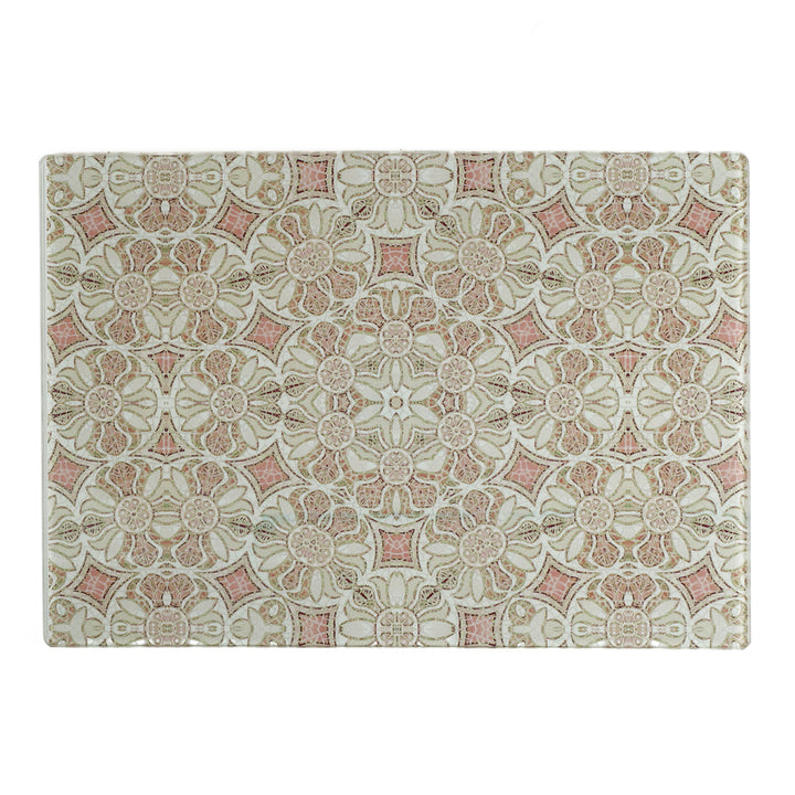 SALE SECOND - Small Pomegranate Worktop Protector - Pink &amp; Grey (20 x 28cm)