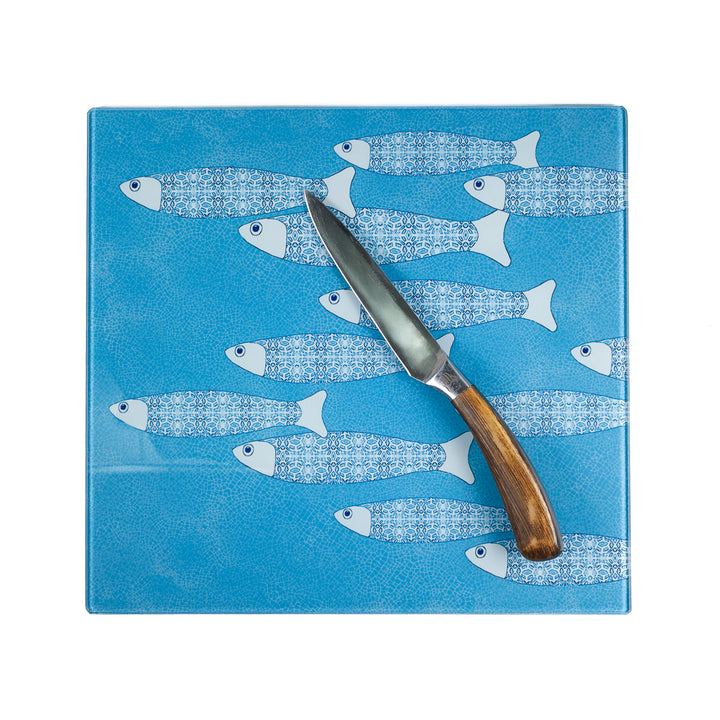 2. WAHL - Mittlerer quadratischer Topfuntersetzer Marineblau „Ocean Shoal“ (glatt)
