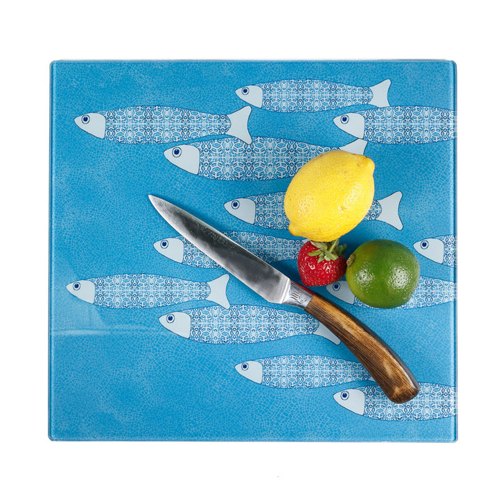 2. WAHL - Mittlerer quadratischer Topfuntersetzer Marineblau „Ocean Shoal“ (glatt)