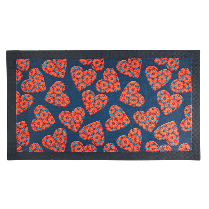 Moroccan Flower Heart Pet Food Mat