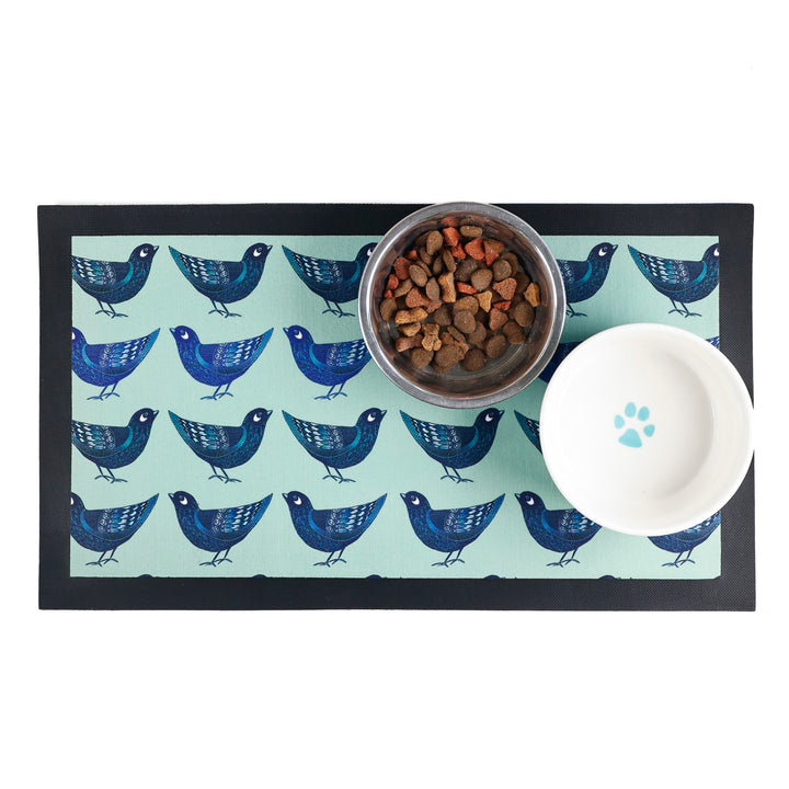 Blue Partridge Pet Food Mat