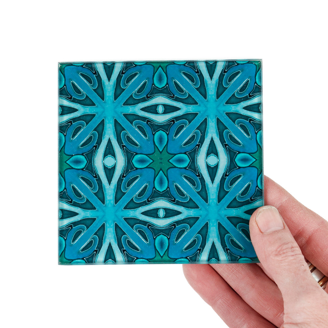 Sous-verres arbres entrelacés – Verts doux