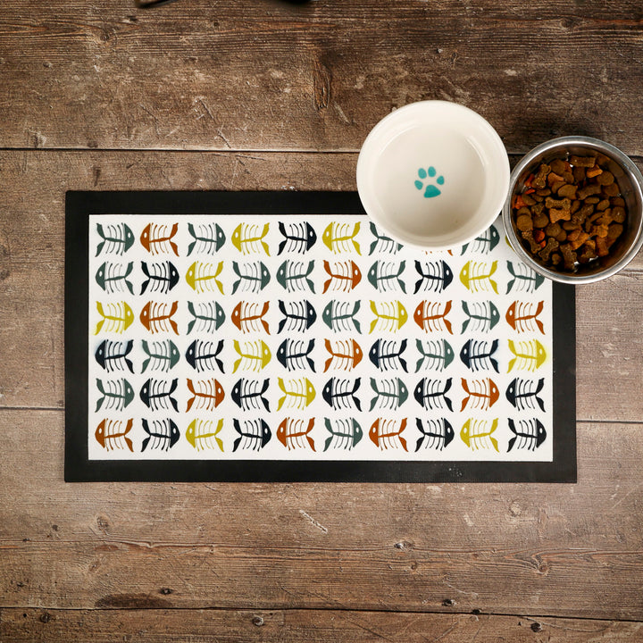 Tapis de gamelle multicolore « Bonefish » au design scandinave
