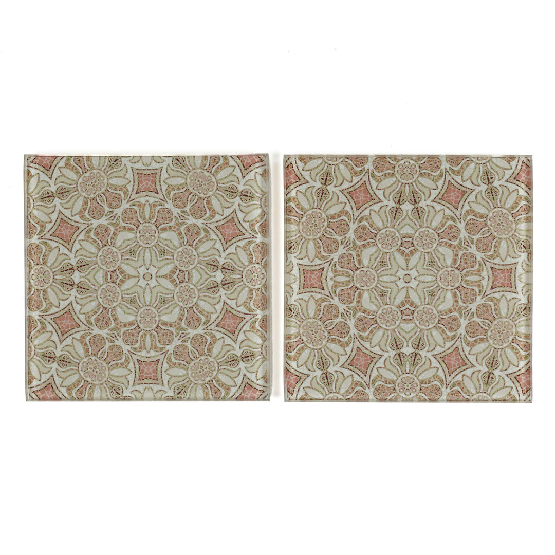 SALE SECOND - Small Pomegranate Worktop Protector - Pink &amp; Grey (20 x 28cm)