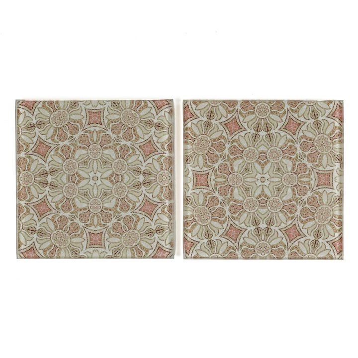 SALE SECOND - Small Pomegranate Worktop Protector - Pink &amp; Grey (20 x 28cm)