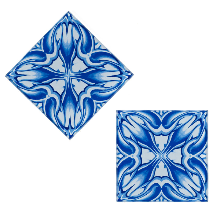 Blau-weißes Untersetzer-Set „Mixed Delft Tiles“