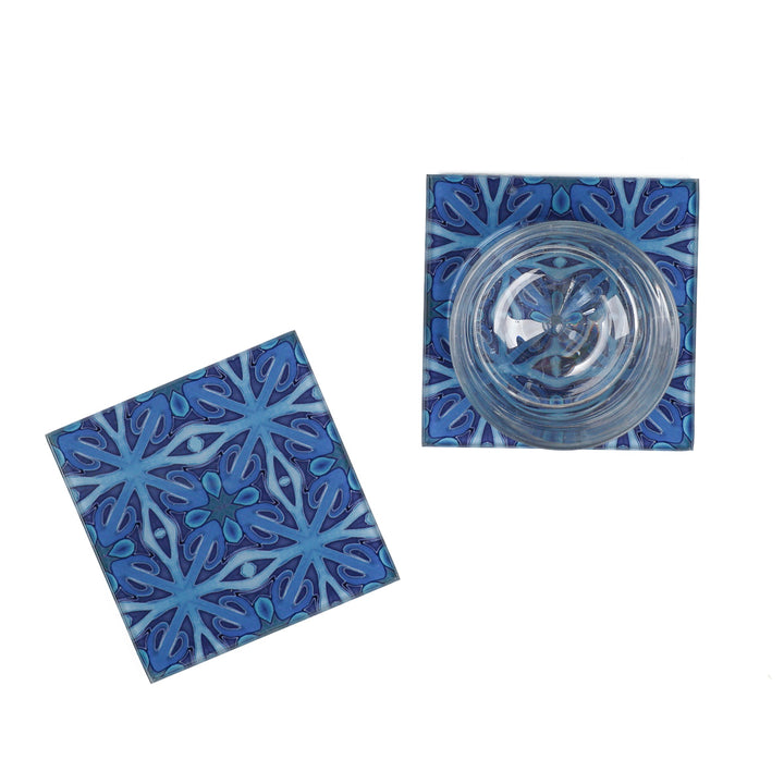 SALE - Pair of Denim Blue Twining Coasters
