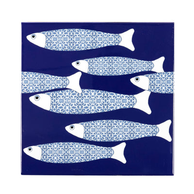 Ocean Shoal tile - Navy Blue