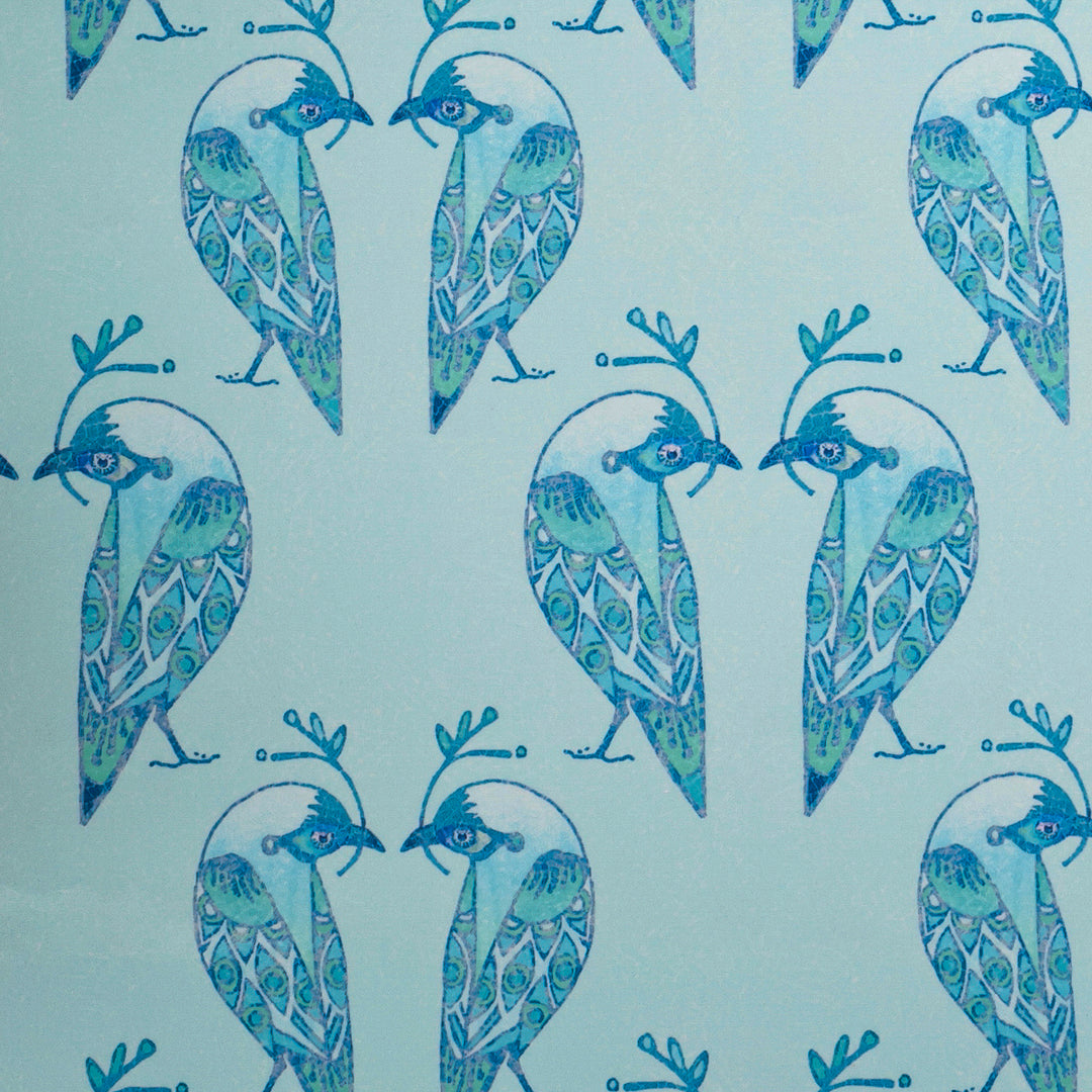 Lovebirds Placemat - Aqua &amp; Turquoise