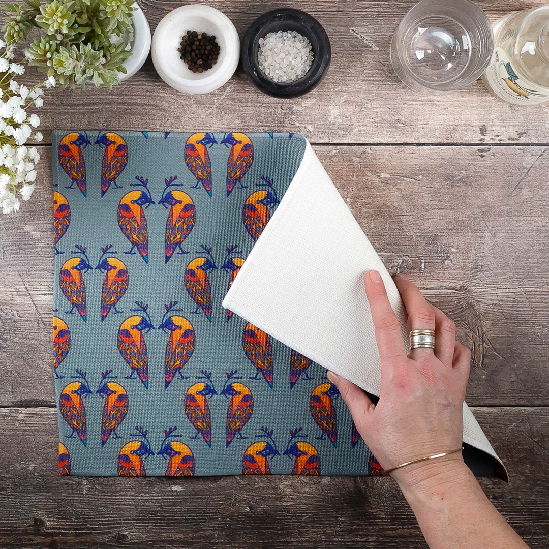 Lovebirds Fabric Placemat - Colourful