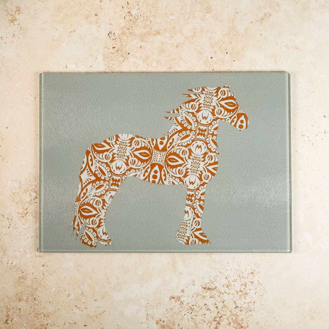 SALE - Brown Horse worktop protector (small/textured)