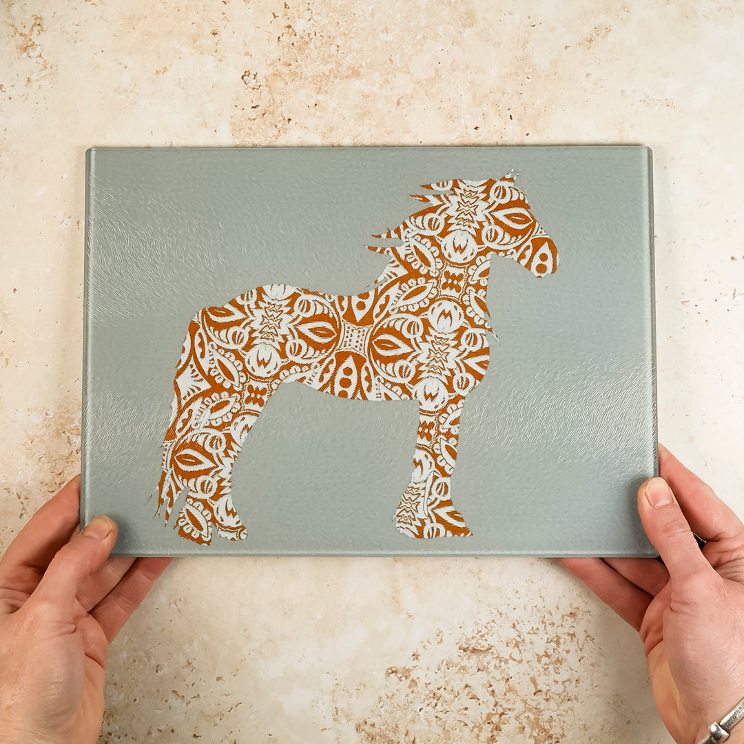 SALE - Brown Horse worktop protector (small/textured)