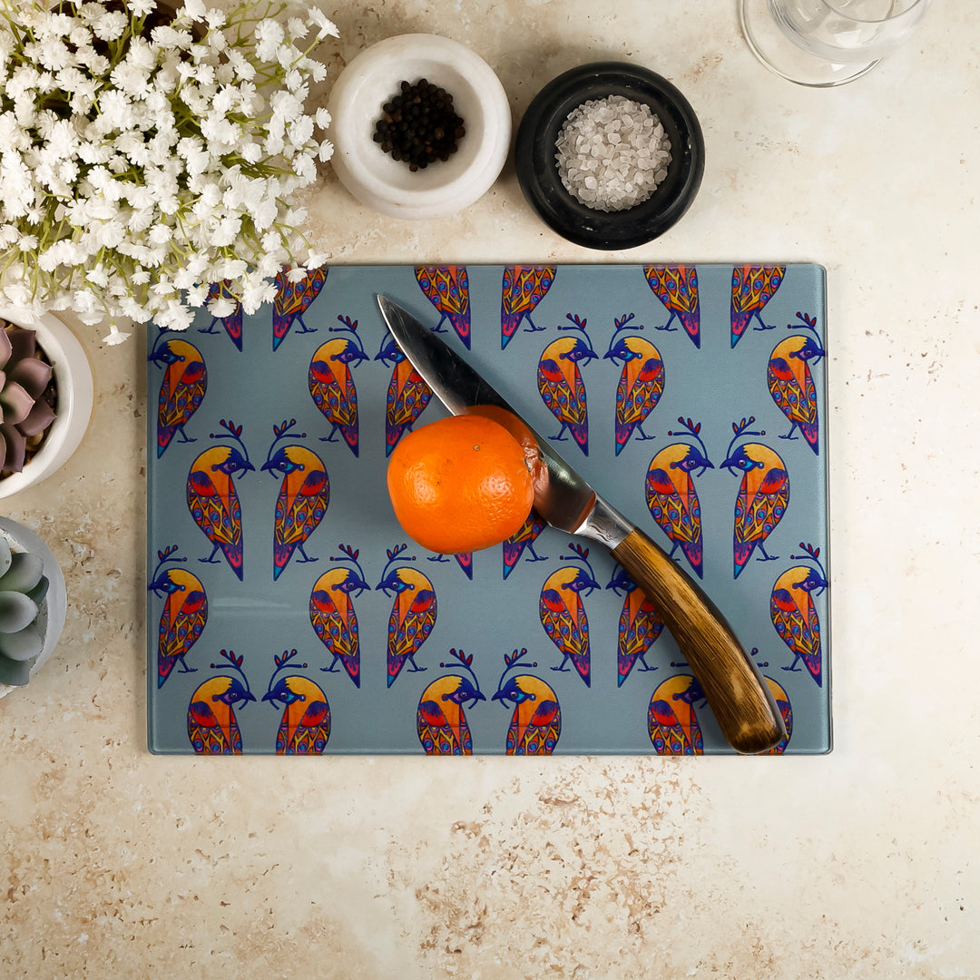 SALE: Colourful Lovebirds Worktop Protector (small/smooth)