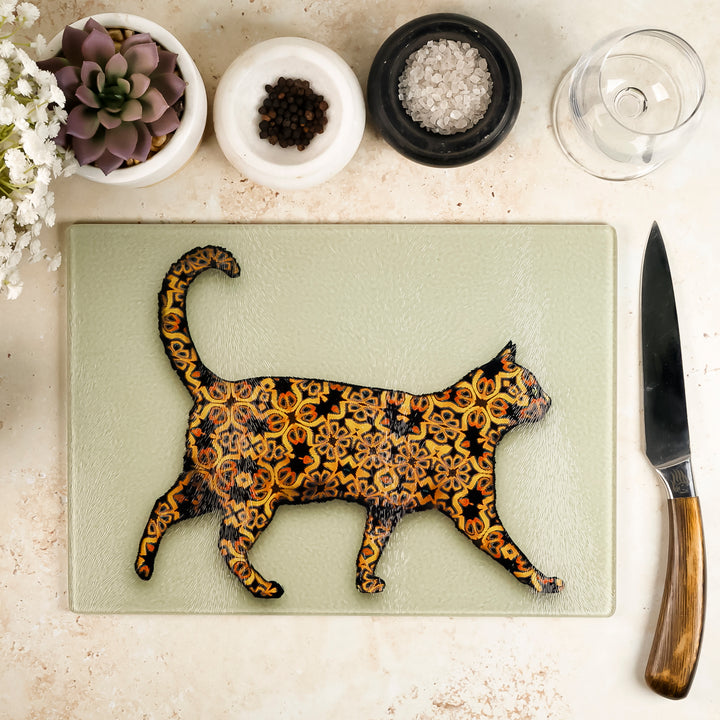 SALE - Tortoiseshell Cat Worktop Protector (small/textured)
