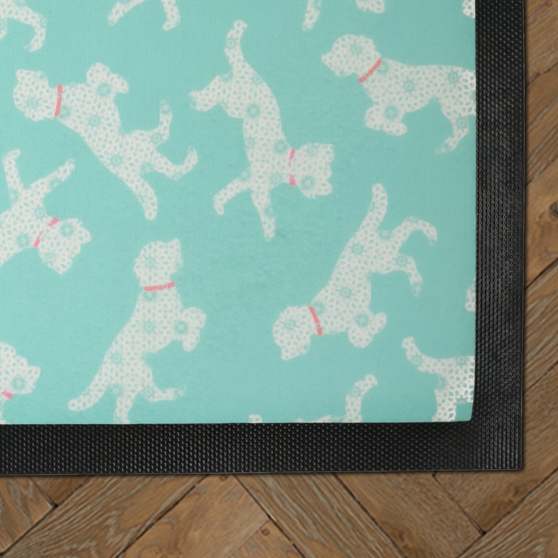 Cockapoo Pet Food Mat - Blue Pink White – DoodlePippin