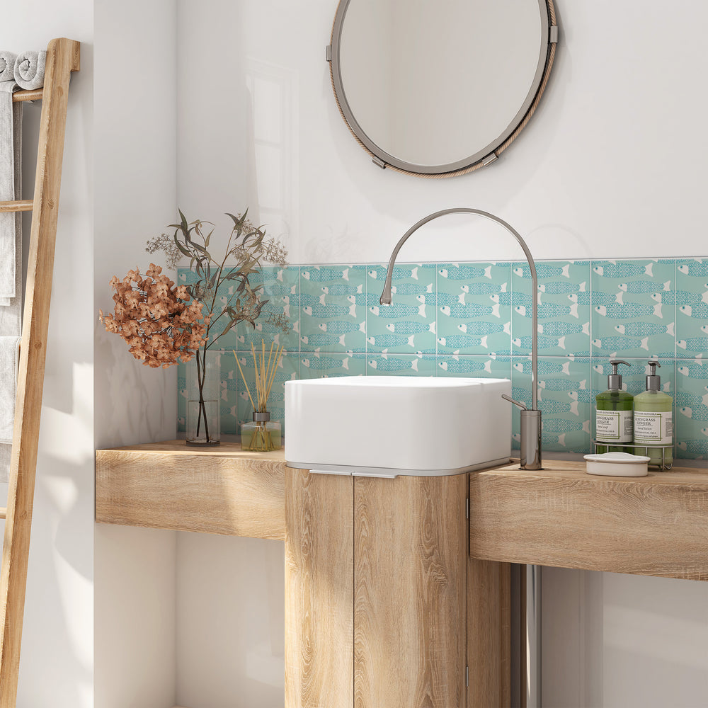 Ocean Shoal tile - Sky Blue