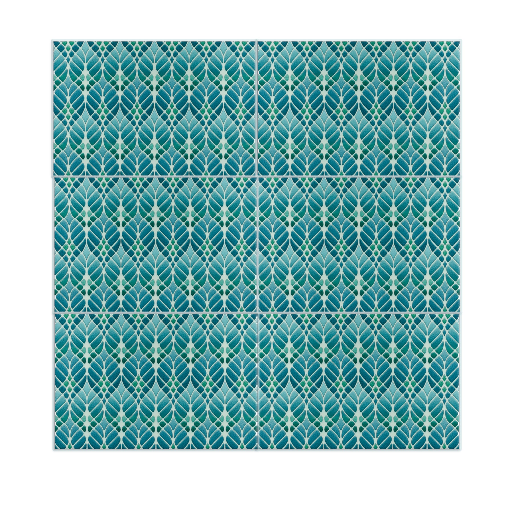 Wide Rectangular Tile Art Nouveau 'Interwoven Trees' Large Rectangular Tile - 30x20cm (12x8 ...