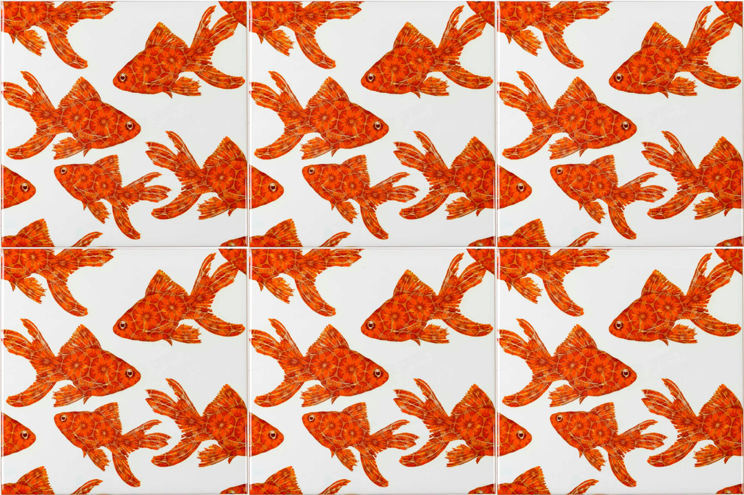Goldfish Tile Standard Scale - White Background